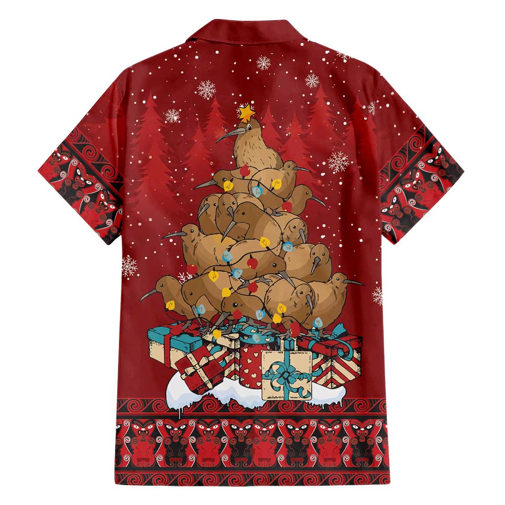 Funny Kiwi Bird Xmas Tree Family Matching Tank Maxi Dress and Hawaiian Shirt New Zealand Tribal Christmas Spirit LT9 - Polynesian Pride