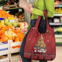 Funny Kiwi Bird Xmas Tree Grocery Bag New Zealand Tribal Christmas Spirit - Polynesian Pride
