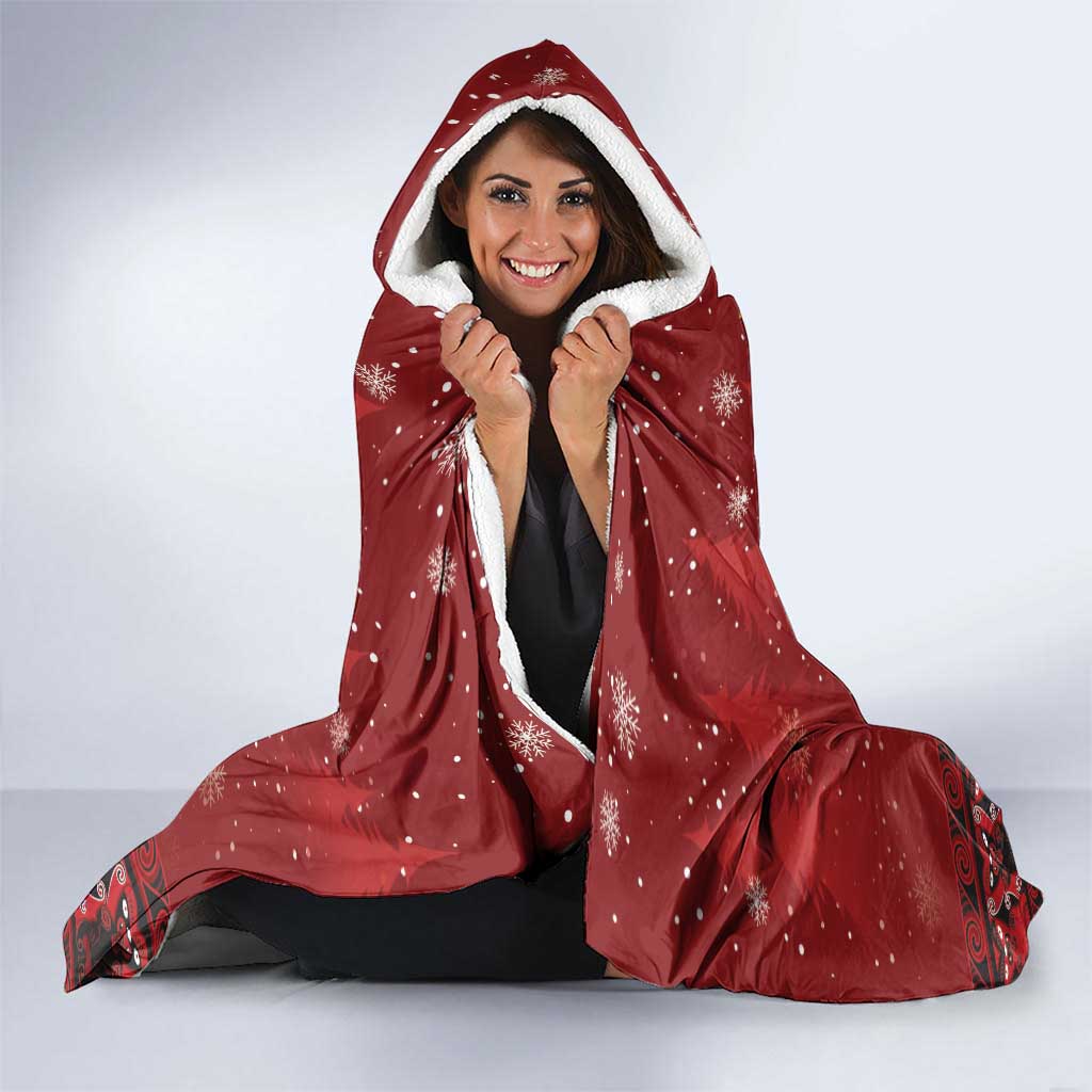 Funny Kiwi Bird Xmas Tree Hooded Blanket New Zealand Tribal Christmas Spirit LT9 - Polynesian Pride