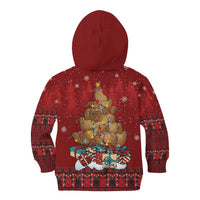 Funny Kiwi Bird Xmas Tree Kid Hoodie New Zealand Tribal Christmas Spirit LT9 - Polynesian Pride