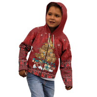 Funny Kiwi Bird Xmas Tree Kid Hoodie New Zealand Tribal Christmas Spirit LT9 - Polynesian Pride
