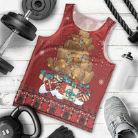 Funny Kiwi Bird Xmas Tree Men Tank Top New Zealand Tribal Christmas Spirit LT9 - Polynesian Pride