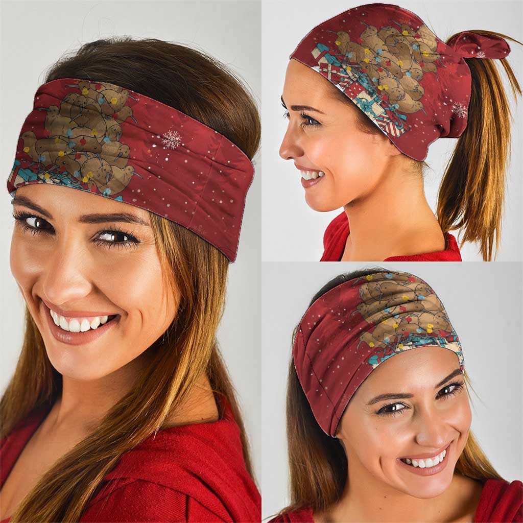 Funny Kiwi Bird Xmas Tree Neck Gaiter New Zealand Tribal Christmas Spirit - Polynesian Pride