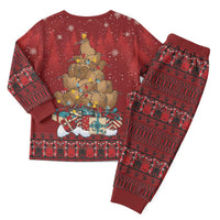 Funny Kiwi Bird Xmas Tree Christmas Pajama Set New Zealand Tribal Christmas Spirit LT9 - Polynesian Pride