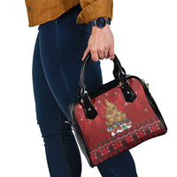 Funny Kiwi Bird Xmas Tree Shoulder Handbag New Zealand Tribal Christmas Spirit - Polynesian Pride