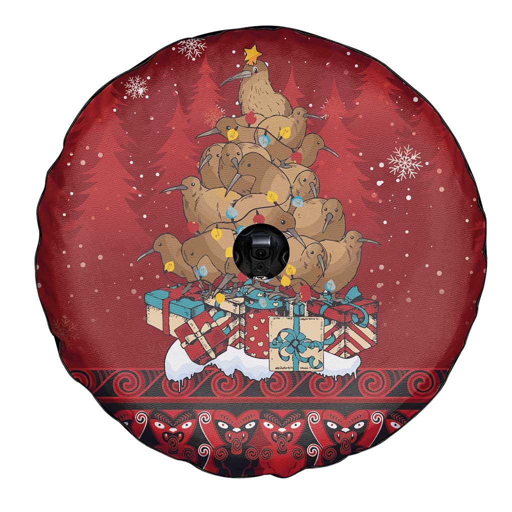 Funny Kiwi Bird Xmas Tree Spare Tire Cover New Zealand Tribal Christmas Spirit LT9 - Polynesian Pride