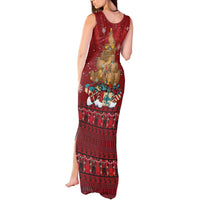 Funny Kiwi Bird Xmas Tree Tank Maxi Dress New Zealand Tribal Christmas Spirit LT9 - Polynesian Pride