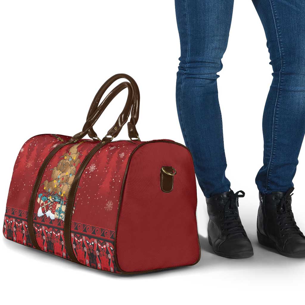 Funny Kiwi Bird Xmas Tree Travel Bag New Zealand Tribal Christmas Spirit LT9 - Polynesian Pride