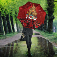 Funny Kiwi Bird Xmas Tree Umbrella New Zealand Tribal Christmas Spirit - Polynesian Pride