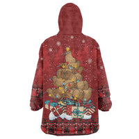 Funny Kiwi Bird Xmas Tree Wearable Blanket Hoodie New Zealand Tribal Christmas Spirit LT9 - Polynesian Pride