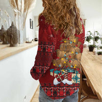 Funny Kiwi Bird Xmas Tree Women Casual Shirt New Zealand Tribal Christmas Spirit LT9 - Polynesian Pride