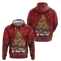 Funny Kiwi Bird Xmas Tree Zip Hoodie New Zealand Tribal Christmas Spirit LT9 - Polynesian Pride