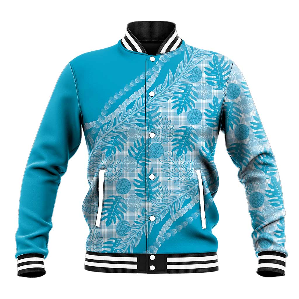 Hawaii Breadfruit Palaka Baseball Jacket Polu Maile Lei - Polynesian Pride