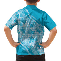 Hawaii Breadfruit Palaka Family Matching Off Shoulder Short Dress and Hawaiian Shirt Polu Maile Lei LT9 - Polynesian Pride