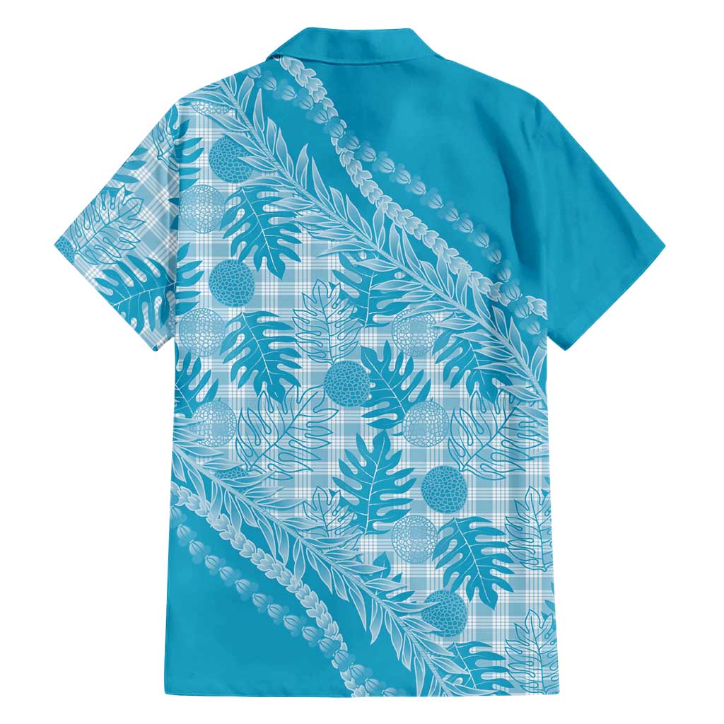 Hawaii Breadfruit Palaka Family Matching Short Sleeve Bodycon Dress and Hawaiian Shirt Polu Maile Lei LT9 - Polynesian Pride