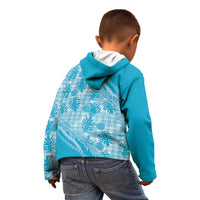 Hawaii Breadfruit Palaka Kid Hoodie Polu Maile Lei - Polynesian Pride