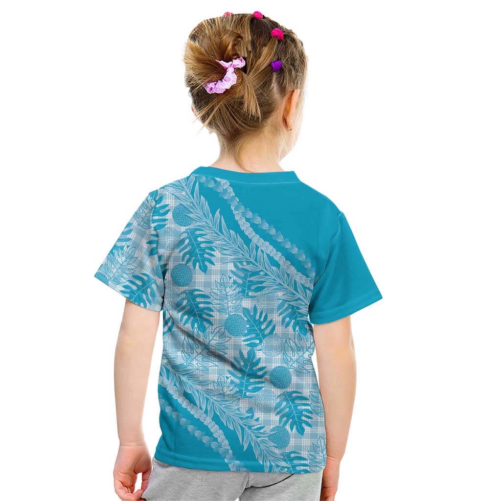 Hawaii Breadfruit Palaka Kid T Shirt Polu Maile Lei - Polynesian Pride