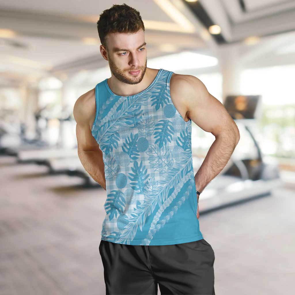 Hawaii Breadfruit Palaka Men Tank Top Polu Maile Lei - Polynesian Pride