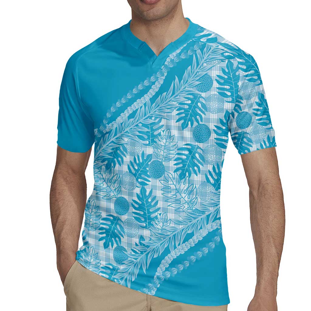 Hawaii Breadfruit Palaka Rugby Jersey Polu Maile Lei - Polynesian Pride