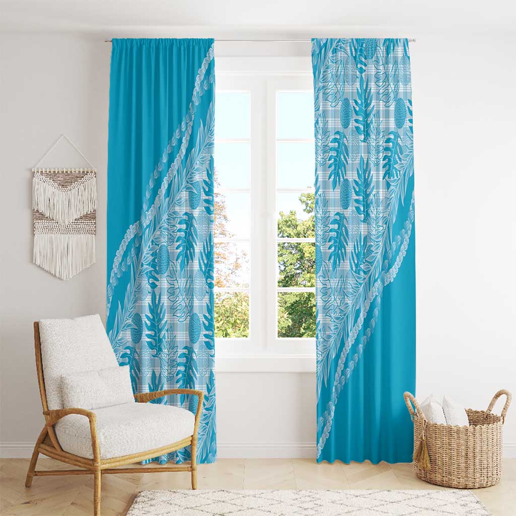 Hawaii Breadfruit Palaka Window Curtain Polu Maile Lei - Polynesian Pride