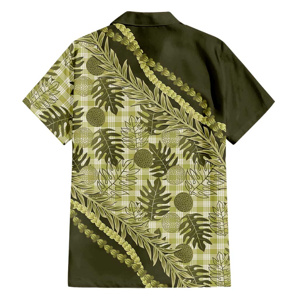 Hawaii Breadfruit Palaka Family Matching Puletasi and Hawaiian Shirt Omaomao Maile Lei - Polynesian Pride