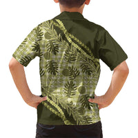 Hawaii Breadfruit Palaka Family Matching Summer Maxi Dress and Hawaiian Shirt Omaomao Maile Lei - Polynesian Pride