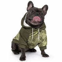 Hawaii Breadfruit Palaka Pet Hoodie Omaomao Maile Lei LT9 - Polynesian Pride