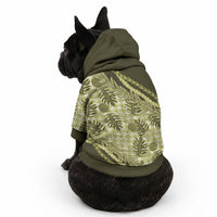 Hawaii Breadfruit Palaka Pet Hoodie Omaomao Maile Lei LT9 - Polynesian Pride