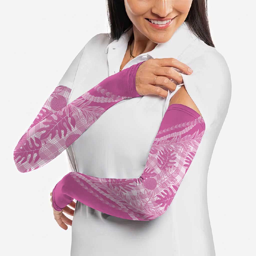 Hawaii Breadfruit Palaka Arm Sleeves Omaomao Ulaula Maile Lei - Polynesian Pride