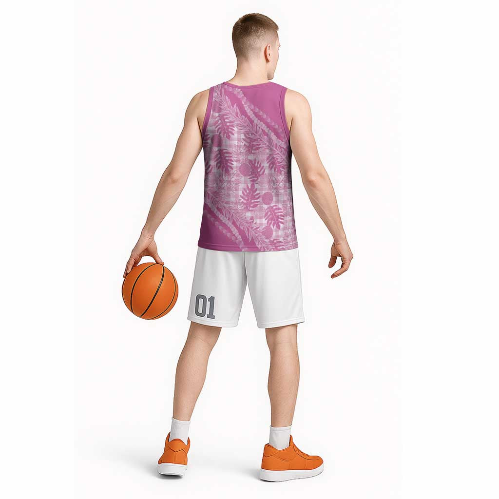 Hawaii Breadfruit Palaka Basketball Jersey Omaomao Ulaula Maile Lei - Polynesian Pride