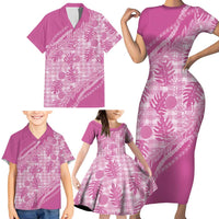 Hawaii Breadfruit Palaka Family Matching Short Sleeve Bodycon Dress and Hawaiian Shirt Omaomao Ulaula Maile Lei LT9 - Polynesian Pride