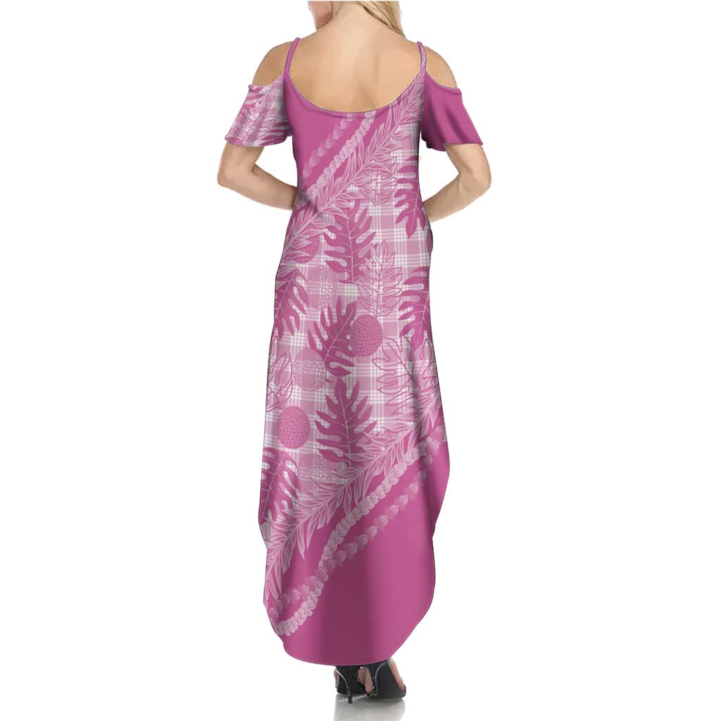 Hawaii Breadfruit Palaka Family Matching Summer Maxi Dress and Hawaiian Shirt Omaomao Ulaula Maile Lei - Polynesian Pride