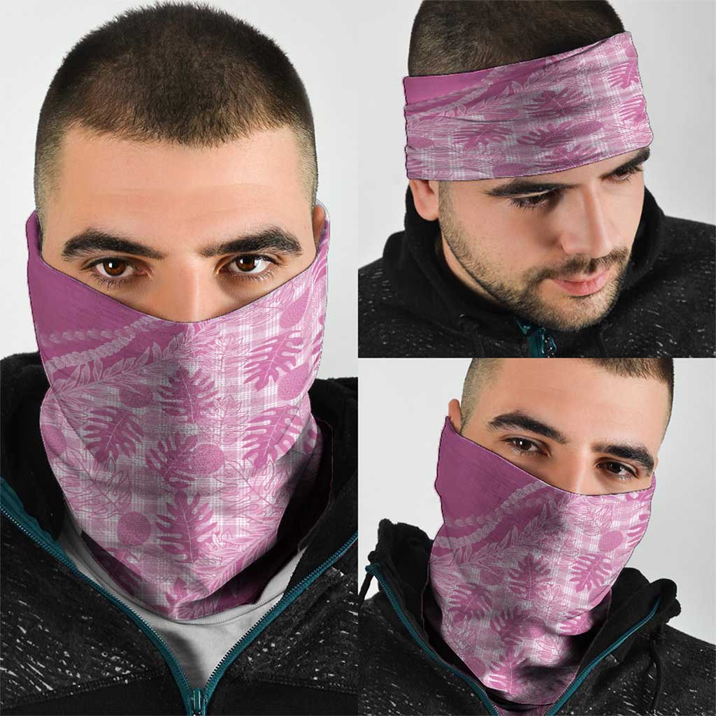 Hawaii Breadfruit Palaka Neck Gaiter Omaomao Ulaula Maile Lei - Polynesian Pride