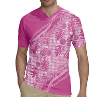 Hawaii Breadfruit Palaka Rugby Jersey Omaomao Ulaula Maile Lei - Polynesian Pride