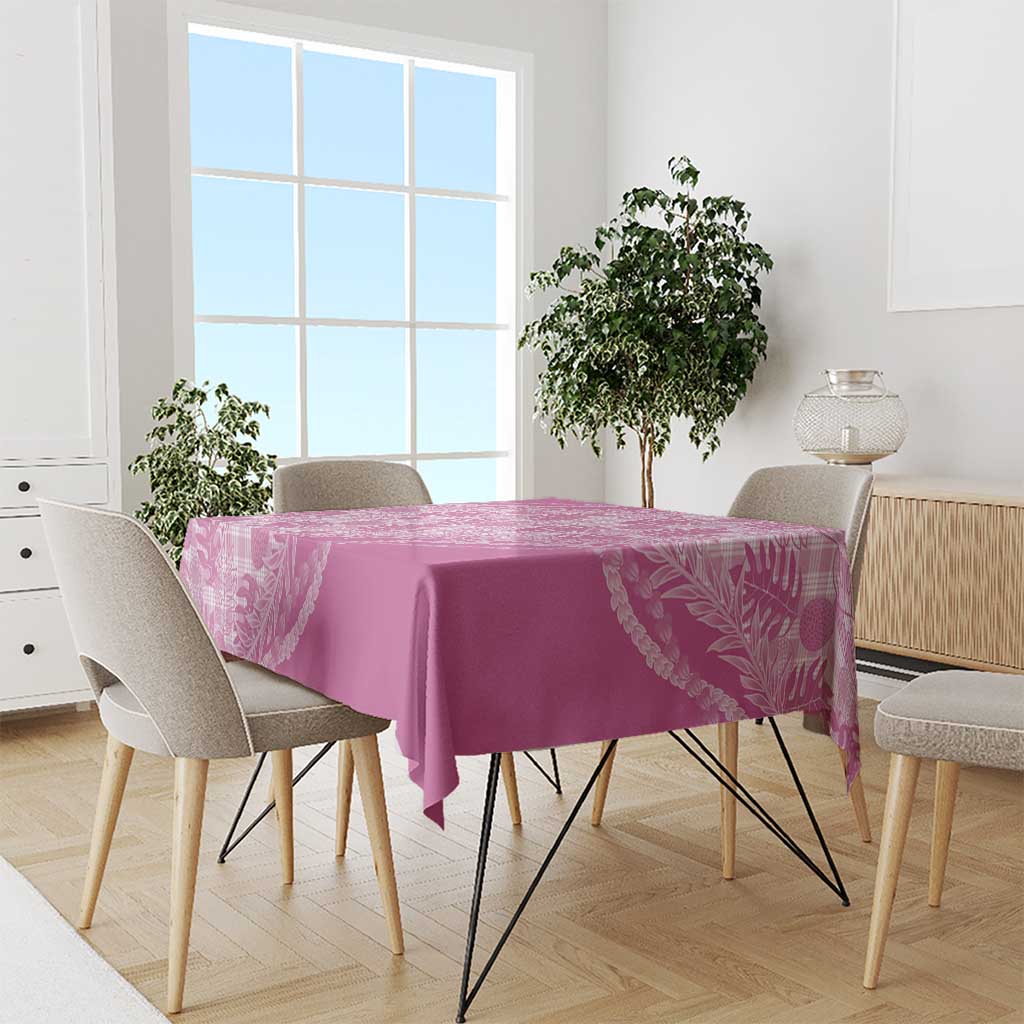Hawaii Breadfruit Palaka Tablecloth Omaomao Ulaula Maile Lei - Polynesian Pride