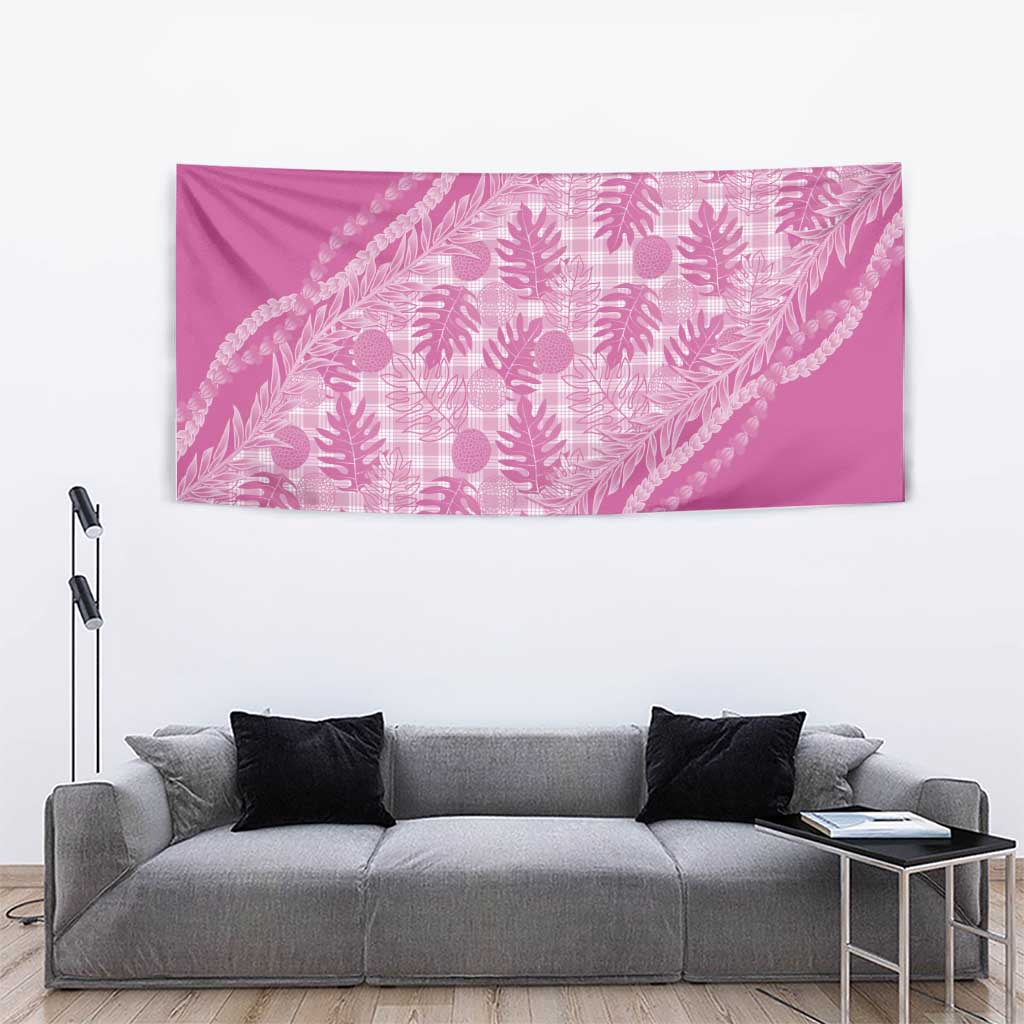 Hawaii Breadfruit Palaka Tapestry Omaomao Ulaula Maile Lei - Polynesian Pride