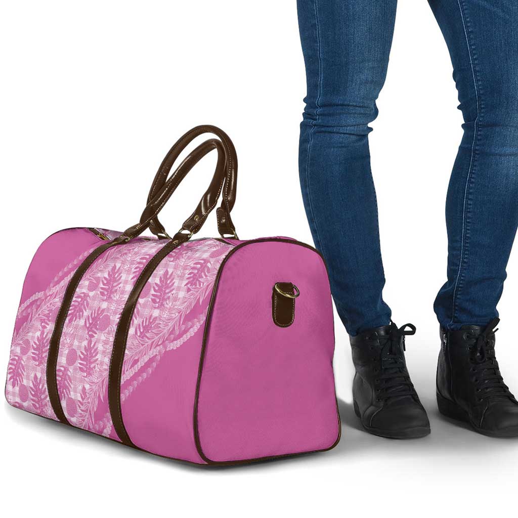 Hawaii Breadfruit Palaka Travel Bag Omaomao Ulaula Maile Lei - Polynesian Pride