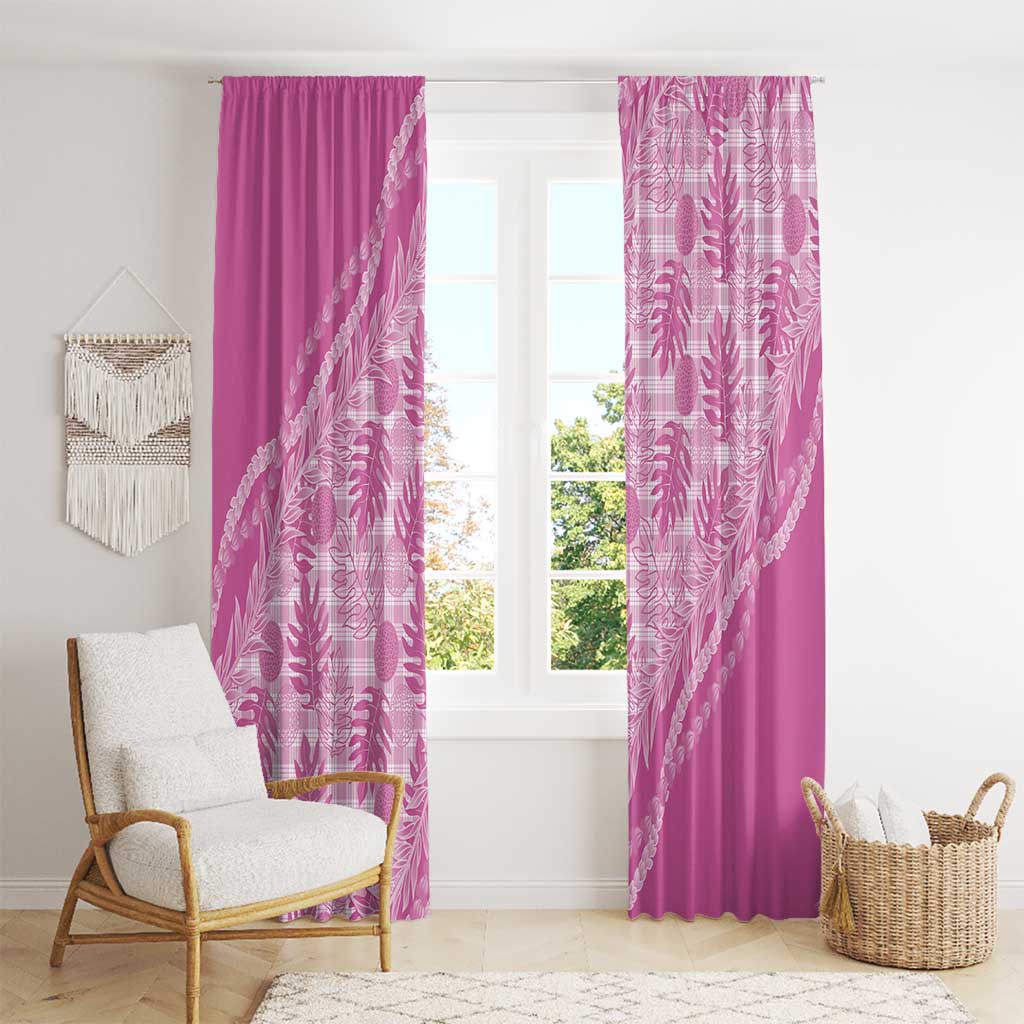Hawaii Breadfruit Palaka Window Curtain Omaomao Ulaula Maile Lei - Polynesian Pride