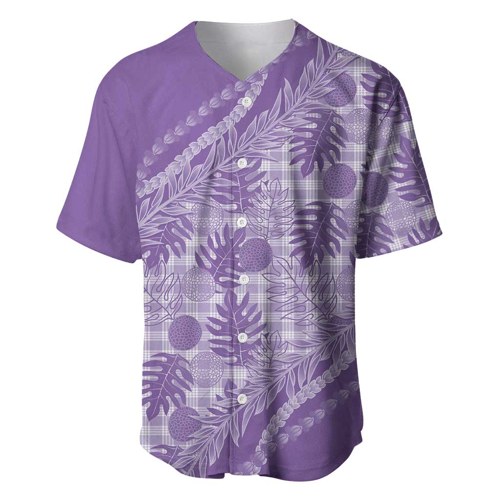 Hawaii Breadfruit Palaka Baseball Jersey Poni Maile Lei - Polynesian Pride