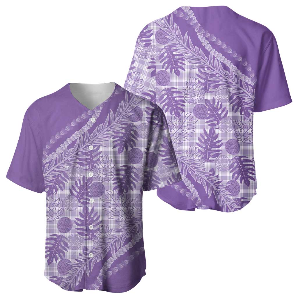 Hawaii Breadfruit Palaka Baseball Jersey Poni Maile Lei - Polynesian Pride