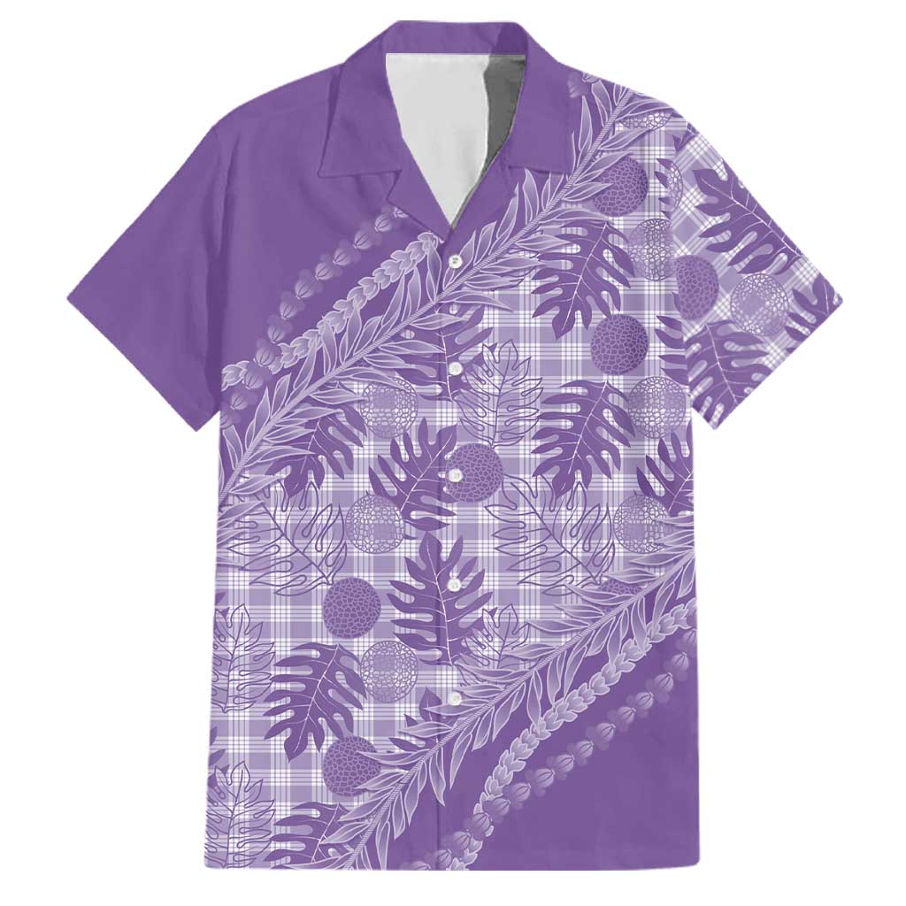 Hawaii Breadfruit Palaka Family Matching Puletasi and Hawaiian Shirt Poni Maile Lei - Polynesian Pride