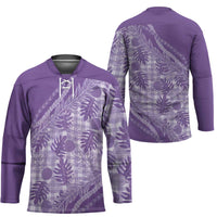 Hawaii Breadfruit Palaka Hockey Jersey Poni Maile Lei - Polynesian Pride