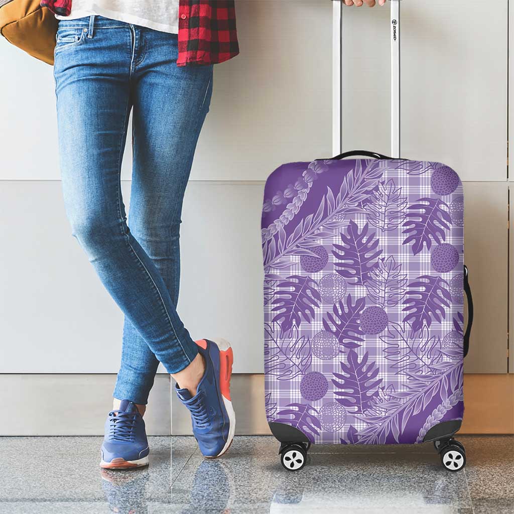 Hawaii Breadfruit Palaka Luggage Cover Poni Maile Lei - Polynesian Pride