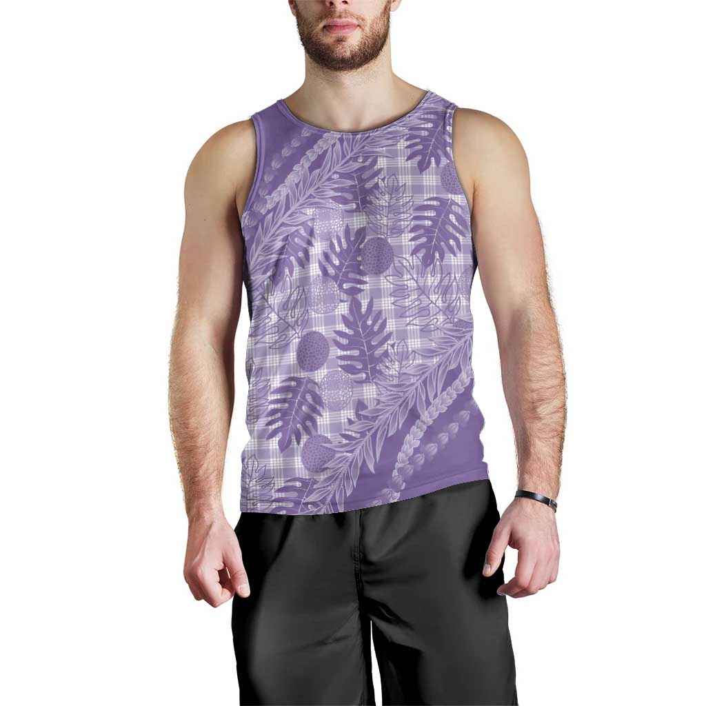 Hawaii Breadfruit Palaka Men Tank Top Poni Maile Lei - Polynesian Pride