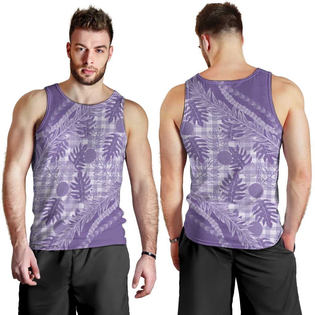Hawaii Breadfruit Palaka Men Tank Top Poni Maile Lei - Polynesian Pride