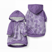 Hawaii Breadfruit Palaka Pet Hoodie Poni Maile Lei LT9 Pullover Purple - Polynesian Pride