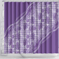Hawaii Breadfruit Palaka Shower Curtain Poni Maile Lei - Polynesian Pride