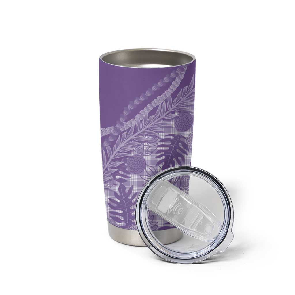 Hawaii Breadfruit Palaka Tumbler Cup Poni Maile Lei - Polynesian Pride