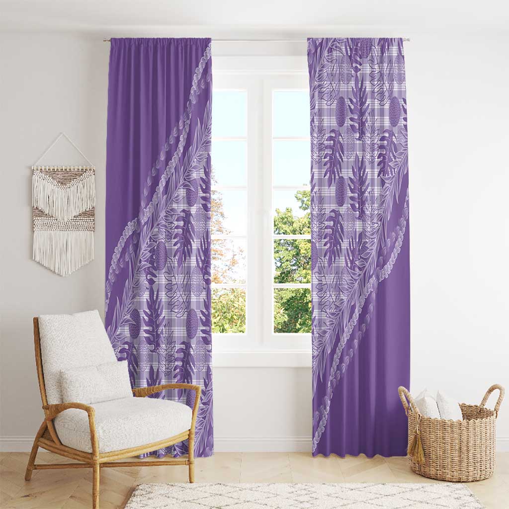 Hawaii Breadfruit Palaka Window Curtain Poni Maile Lei - Polynesian Pride