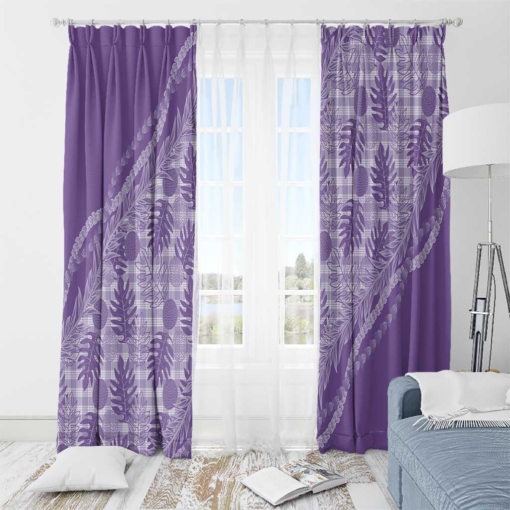 Hawaii Breadfruit Palaka Window Curtain Poni Maile Lei - Polynesian Pride